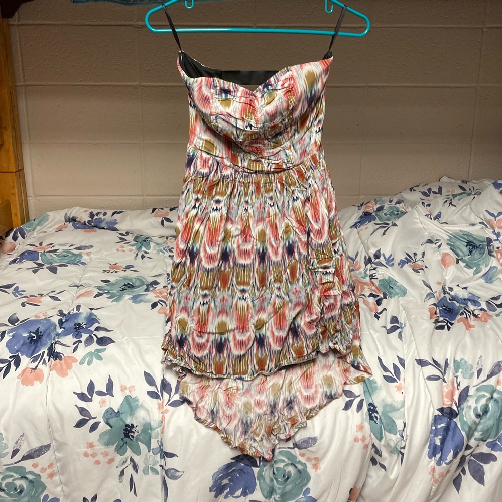 Cute strapless high-low dress